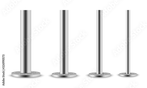 Set metal columns.