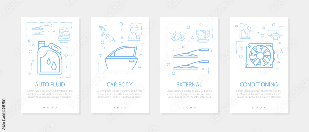 Vector four vertical mobile banners for auto service - 04 Vector four vertical mobile banners for auto service - 04