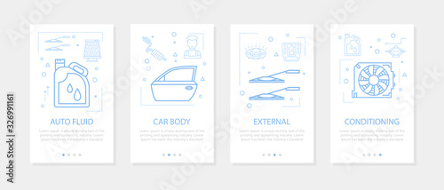 Vector four vertical mobile banners for auto service - 04
