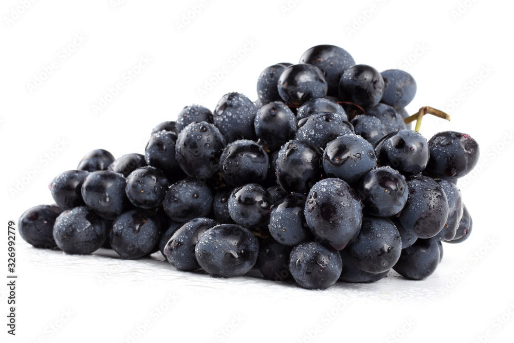 Black grape isolated on white Black grape isolated on white