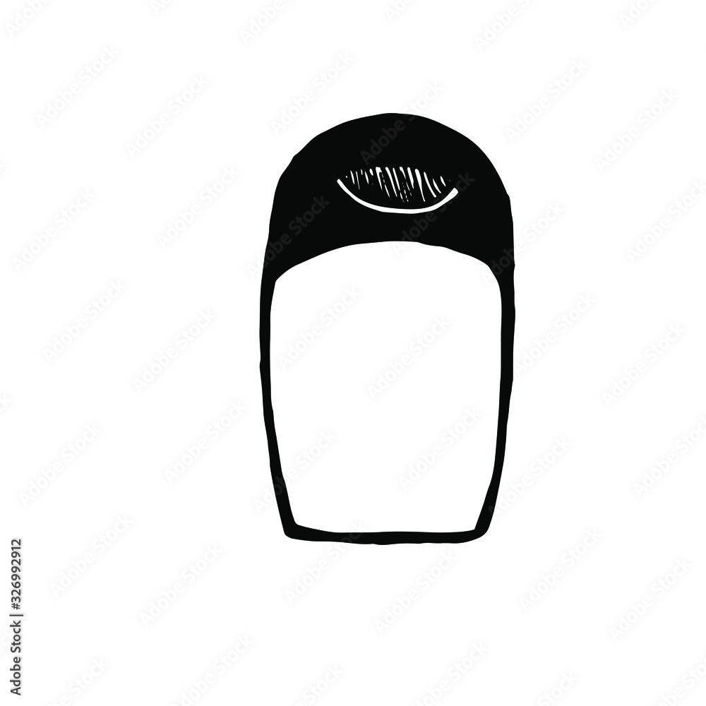 Vector illustration.Close-up of container for cosmetics on a white isolated background. Vector illustration.Close-up of container for cosmetics on a white isolated background.