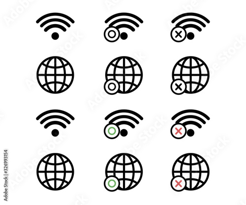 インターネット、ネットワークのアイコン/ピクトグラム/ビジネス