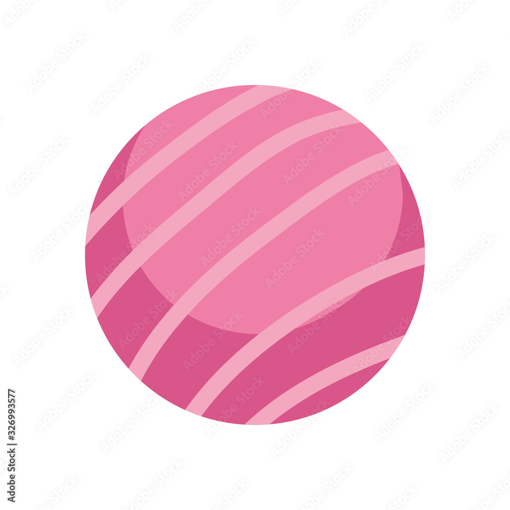 Isolated striped ball toy line style icon vector design Isolated striped ball toy line style icon vector design