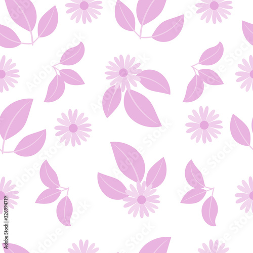 pink flowers seamless pattern