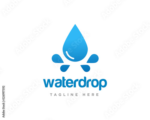 Water Drop Logo Design Vector Template