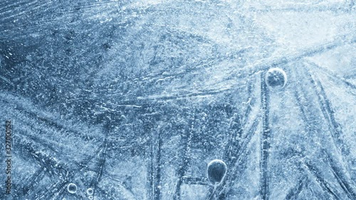 Close-up of melting ice texture. 