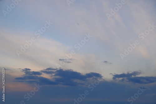 Clouds sunset sky blue glow