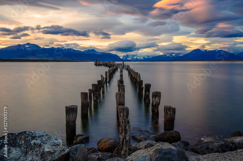 old deck on Puerto Natales