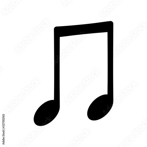 Music notes icon isolated on white background. Vector illustration