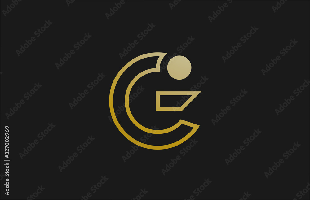 gold golden line G alphabet letter logo design with circle icon for company and business gold golden line G alphabet letter logo design with circle icon for company and business