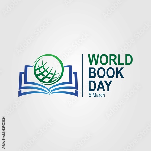 World Book Day 5 March logo, sign, and symbol. vector illustration.