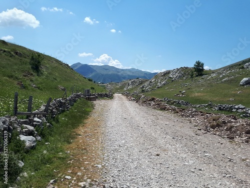 Mountain road to the old village