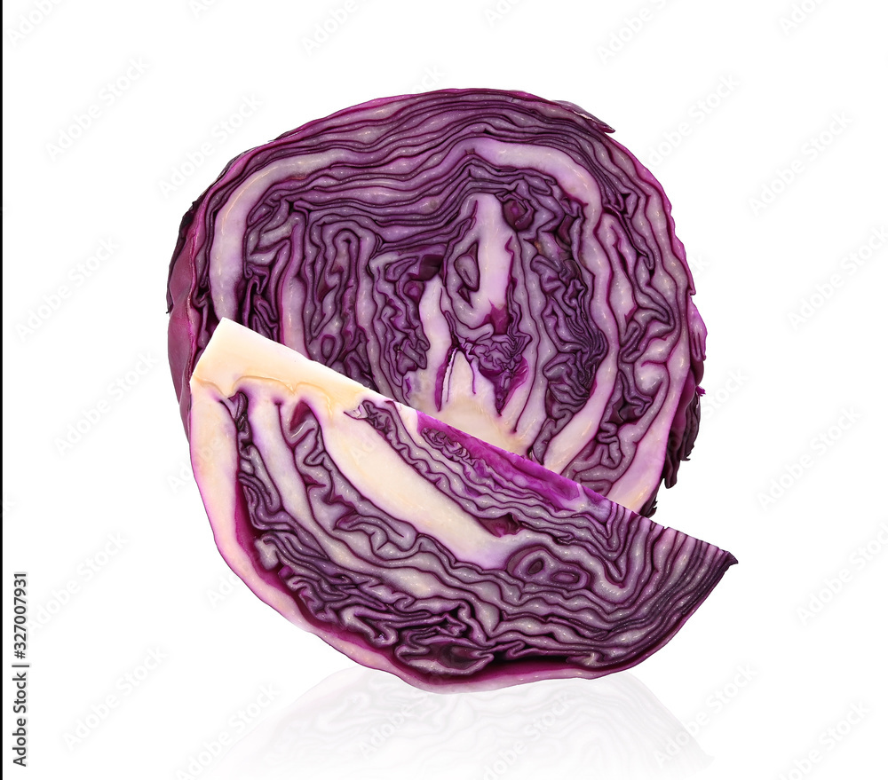 Purple cauliflower or cabbage isolated on white background. Purple cauliflower or cabbage isolated on white background.