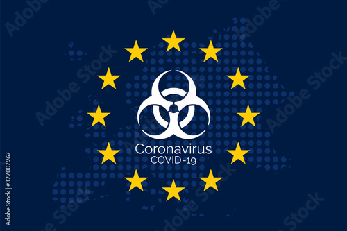 Coronavirus disease in European Union concept