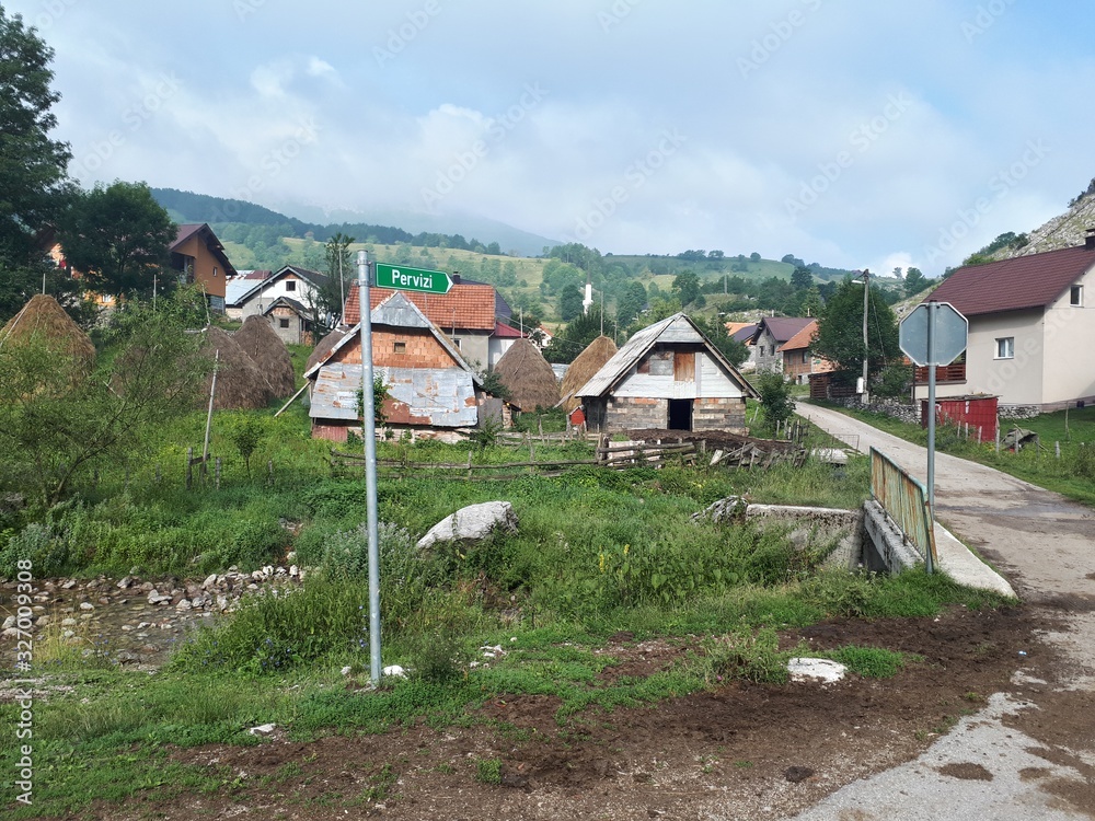 Small Bosnian village in the mountains