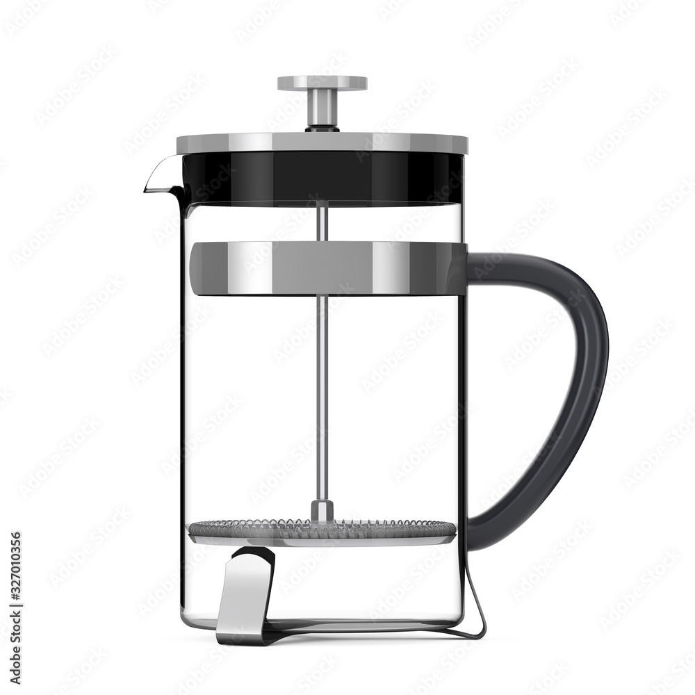 French Press Coffee or Tea Pot. 3d Rendering French Press Coffee or Tea Pot. 3d Rendering