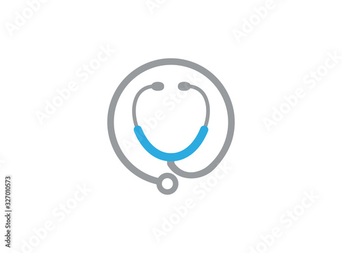 Stethoscope vector image with health symbol icon design illustration isolated on white background