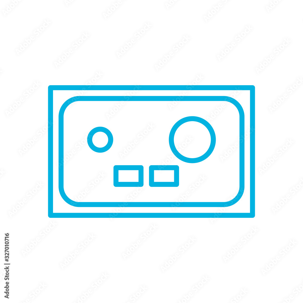 Isolated tablet with points and squares line style icon vector design Isolated tablet with points and squares line style icon vector design