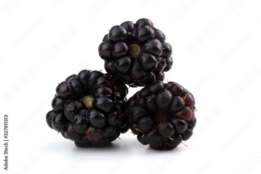Blackberries isolated on white Blackberries isolated on white