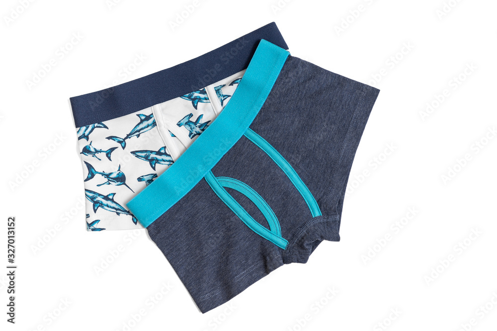 Male (boy) brief boxers isolated on white background/ Flat layer/ Top view Male (boy) brief boxers isolated on white background/ Flat layer/ Top view