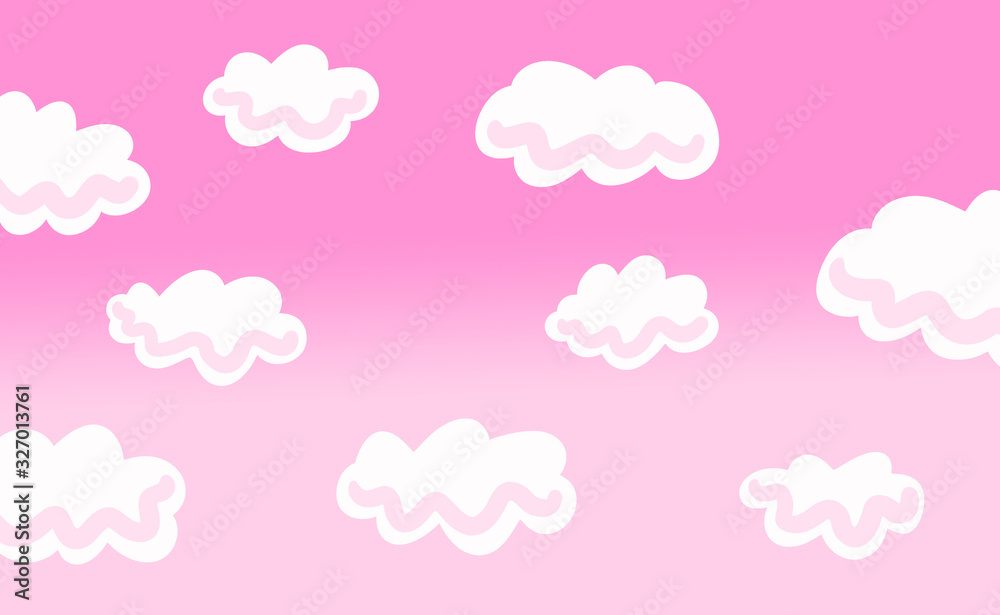 Stylized Pink Cloudy Sky Background