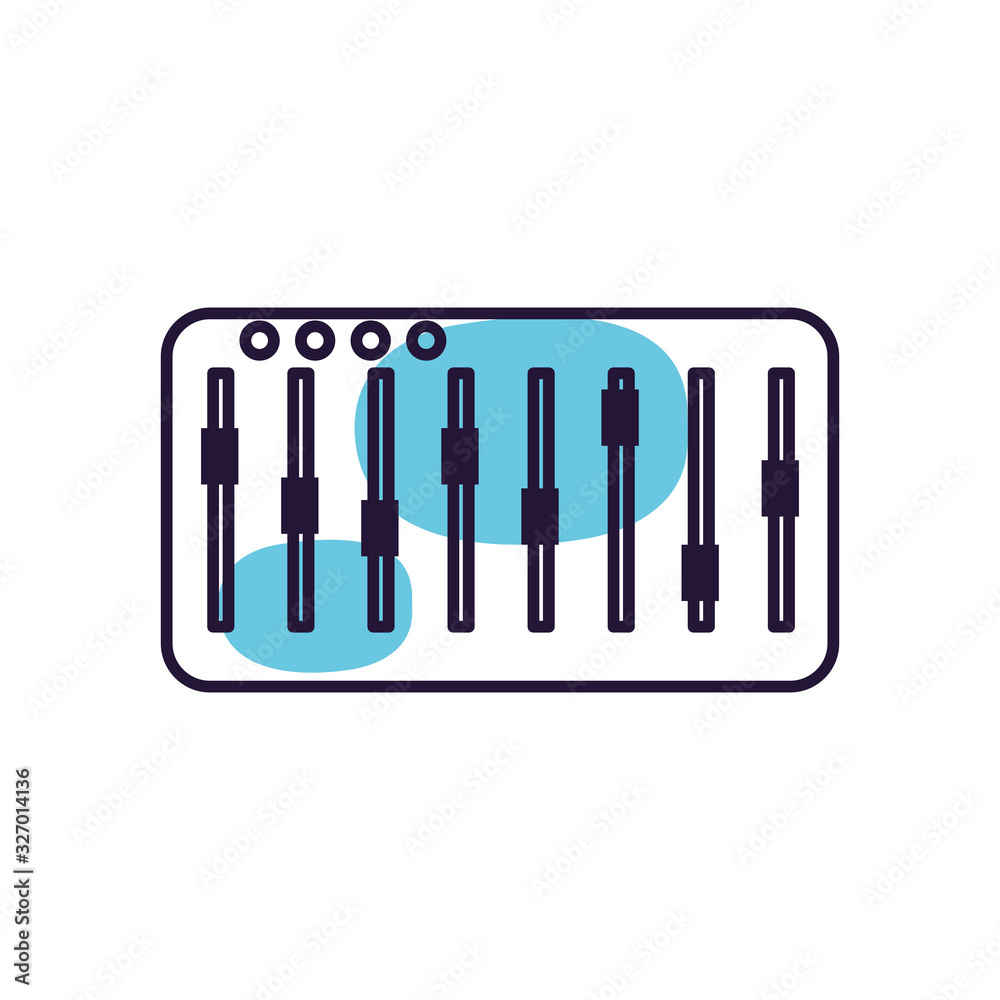 Isolated music dj board line style icon vector design Isolated music dj board line style icon vector design