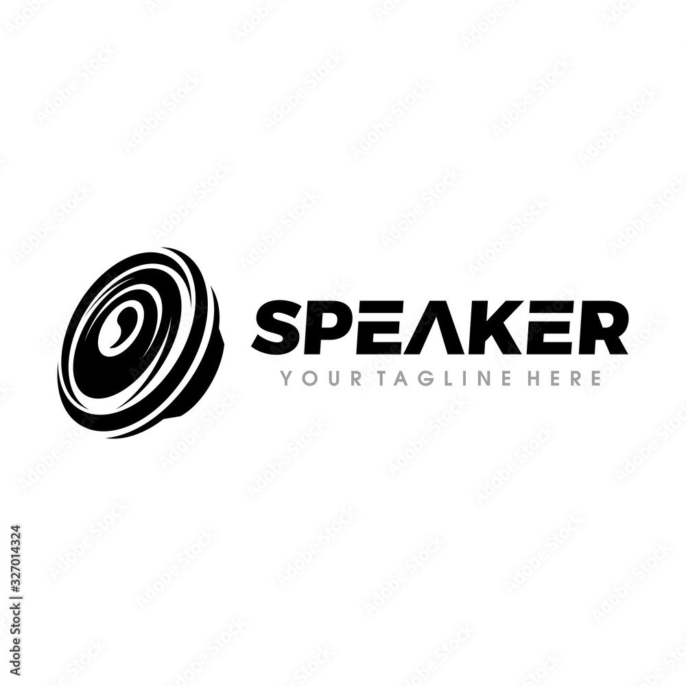 Speaker and Music Logo Vector Speaker and Music Logo Vector