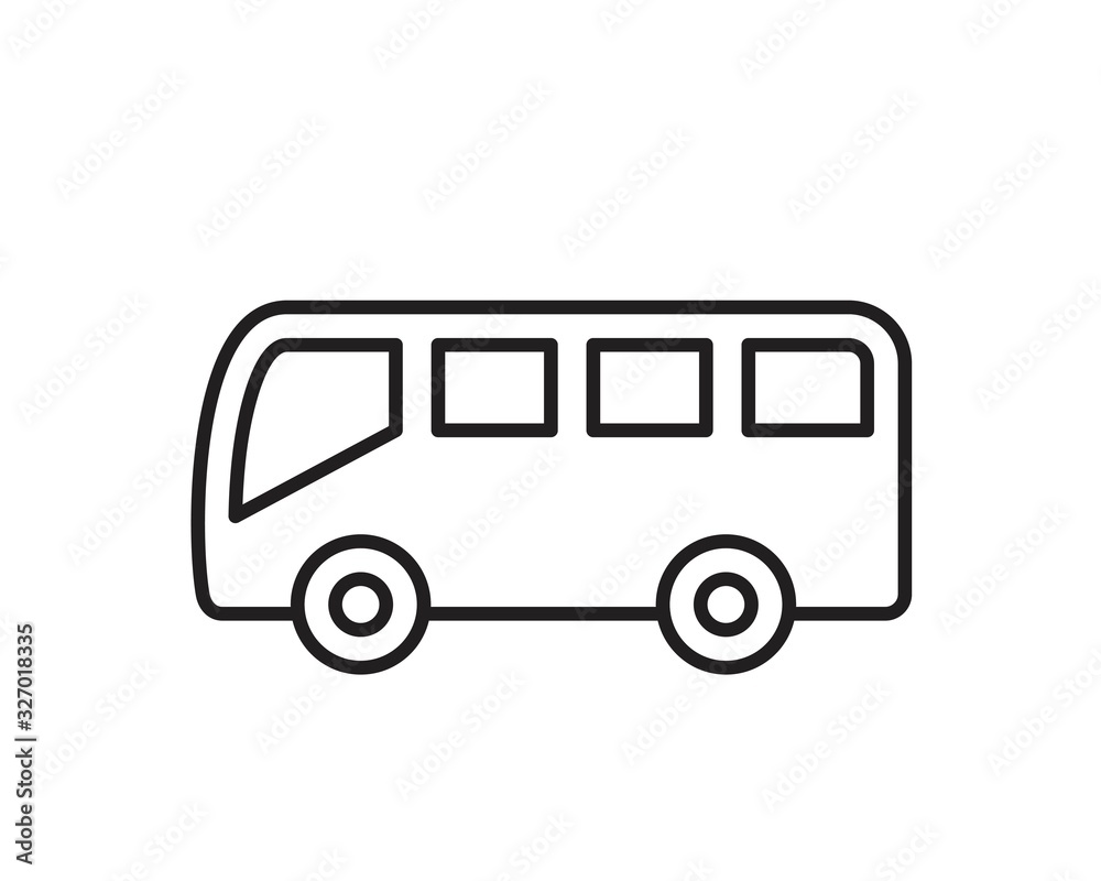 Bus icon symbol Flat vector illustration for graphic and web design.