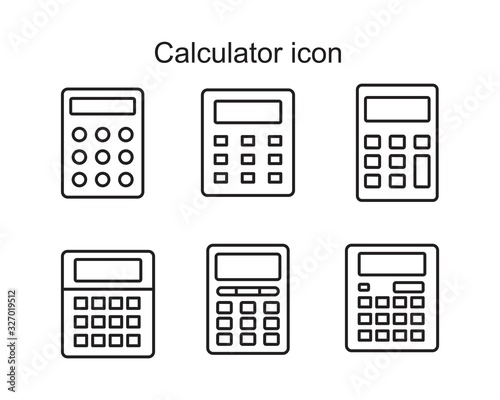 Calculator icon symbol Flat vector illustration for graphic and web design.