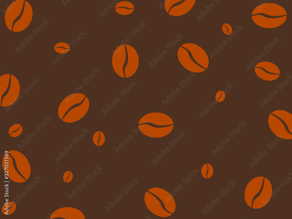 Obraz premium Magnificent and simple design background coffee beans silhouettes