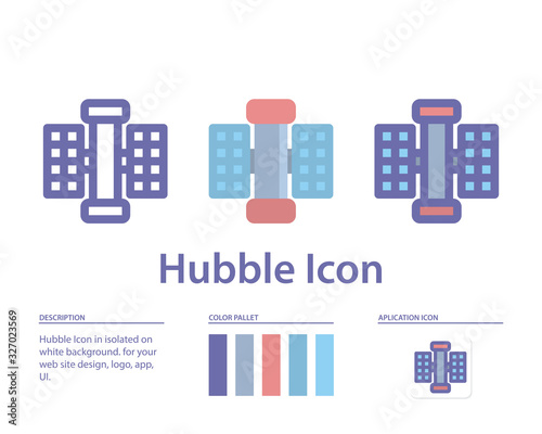 hubble icon in isolated on white background. for your web site design, logo, app, UI. Vector graphics illustration and editable stroke. EPS 10.