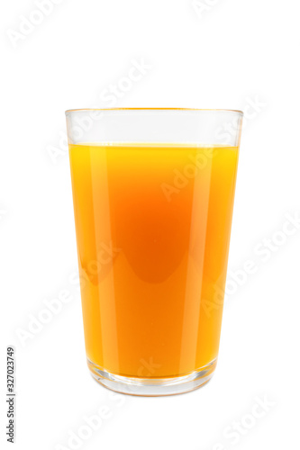 Fresh orange juice in glass.