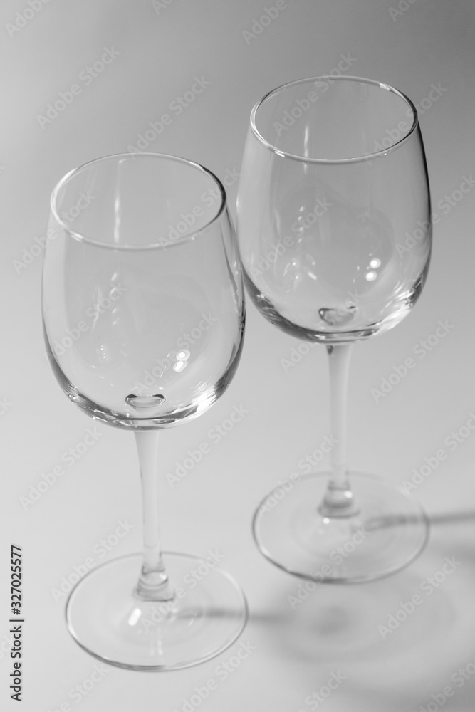 wine glass on a white background