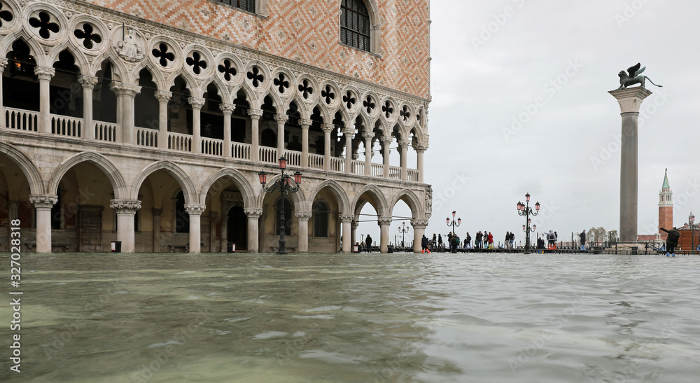 Italy Venice underwater during tide