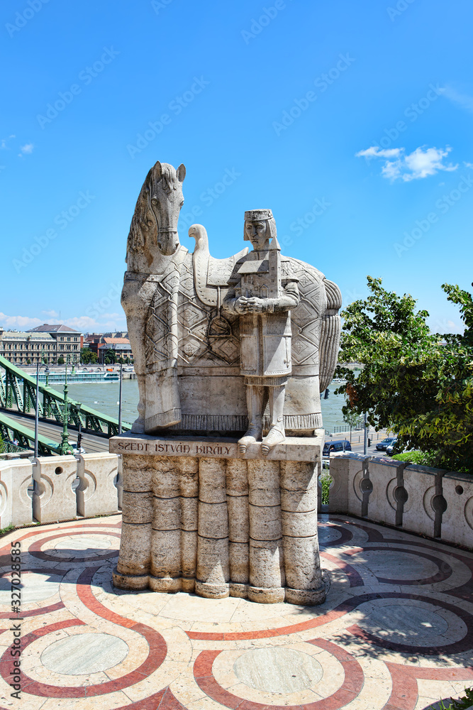 Statue of St. Stephen on Gellert Hill in Budapest
