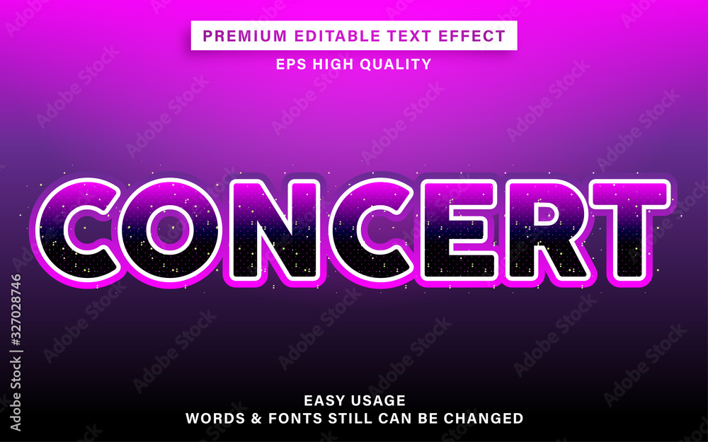 concert show text effect