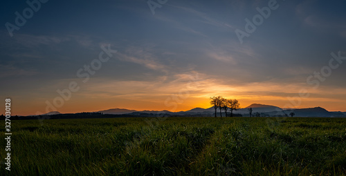 Corvallis Oregon Sunset panorama