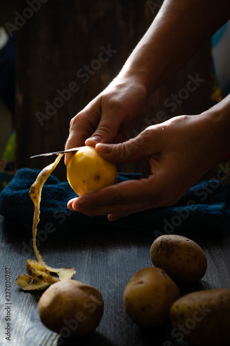 Preparation vegetables for healthy eating.