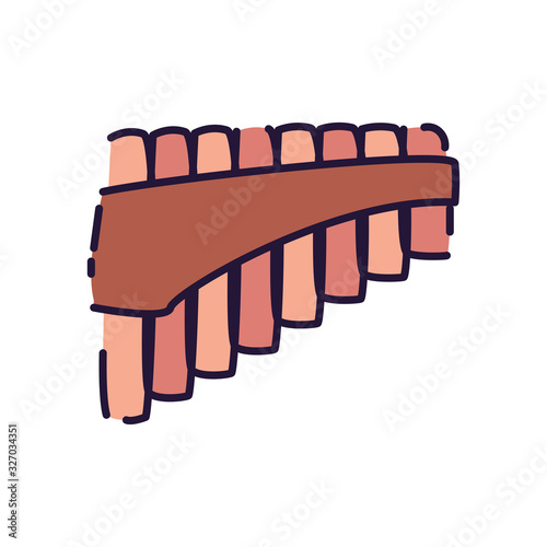 Isolated music xylophone instrument fill style icon vector design