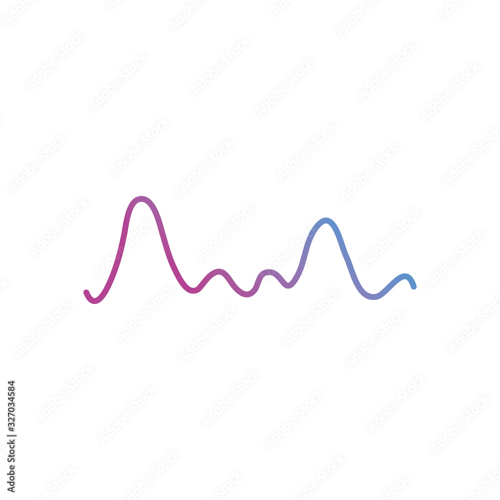 Isolated wave gradient style icon vector design Isolated wave gradient style icon vector design