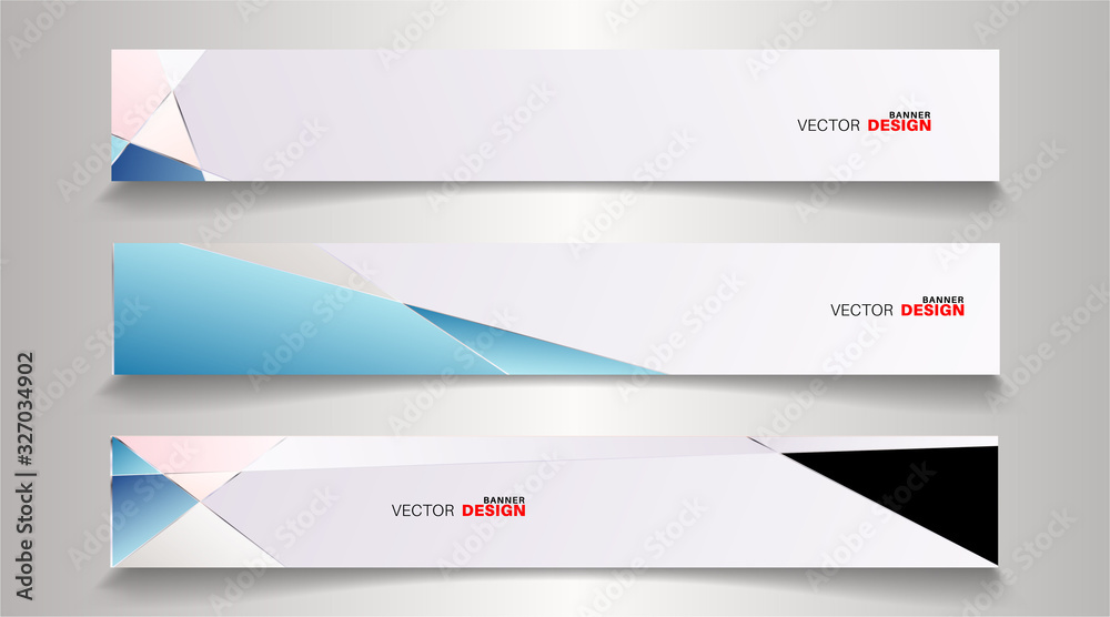 Fototapeta premium A set of modern vector banners with a rectangular design background