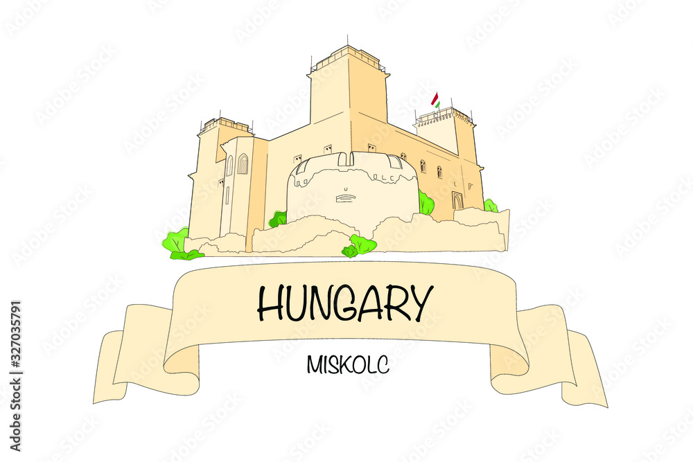 Hungary attraction in light brown colors. Miscolc. Hungary attraction in light brown colors. Miscolc.