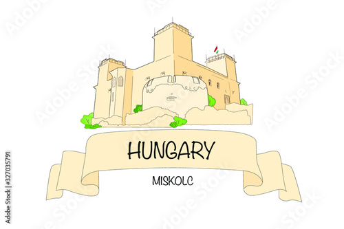 Hungary attraction in light brown colors. Miscolc.