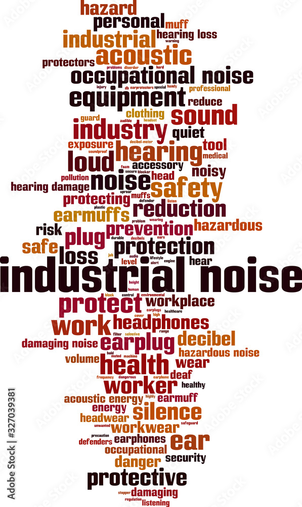 Industrial noise word cloud