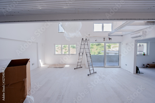 Canvas Print ladder in Interior of apartment