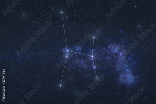 Ara Constellation in outer space. Altar constellation on night sky. Elements of this image were furnished by NASA 