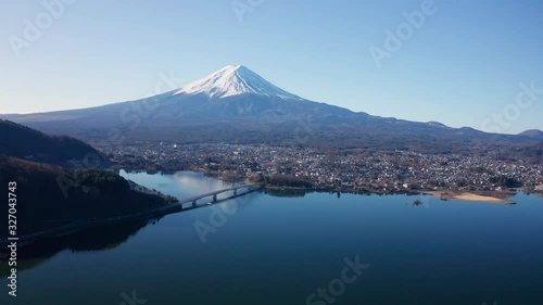 富士山と河口湖空撮