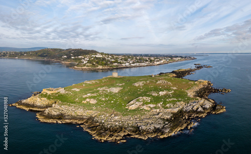Aerial view. Ruins. Dalkey island. Dublin. Ireland. photo