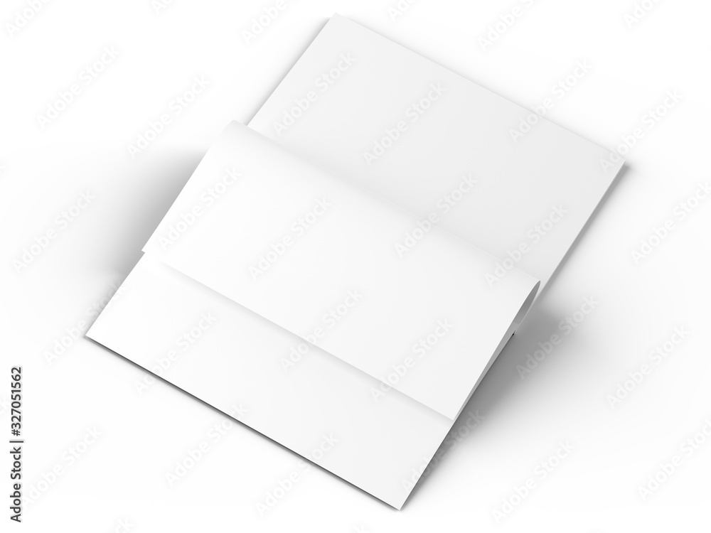 Open magazine with a glued binding. Vertical A4 format. 3d illustration. Open magazine with a glued binding. Vertical A4 format. 3d illustration.