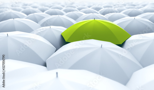 Different, unique and standing out of the crowd